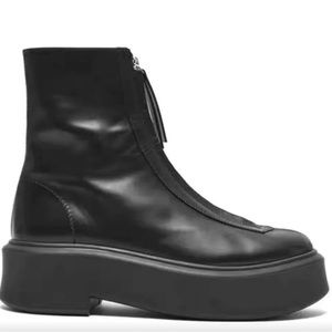 Black Zip Front Boots